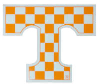 Orange And White Checkerboard Power T Magnet - Aims Shopping Cart Demo